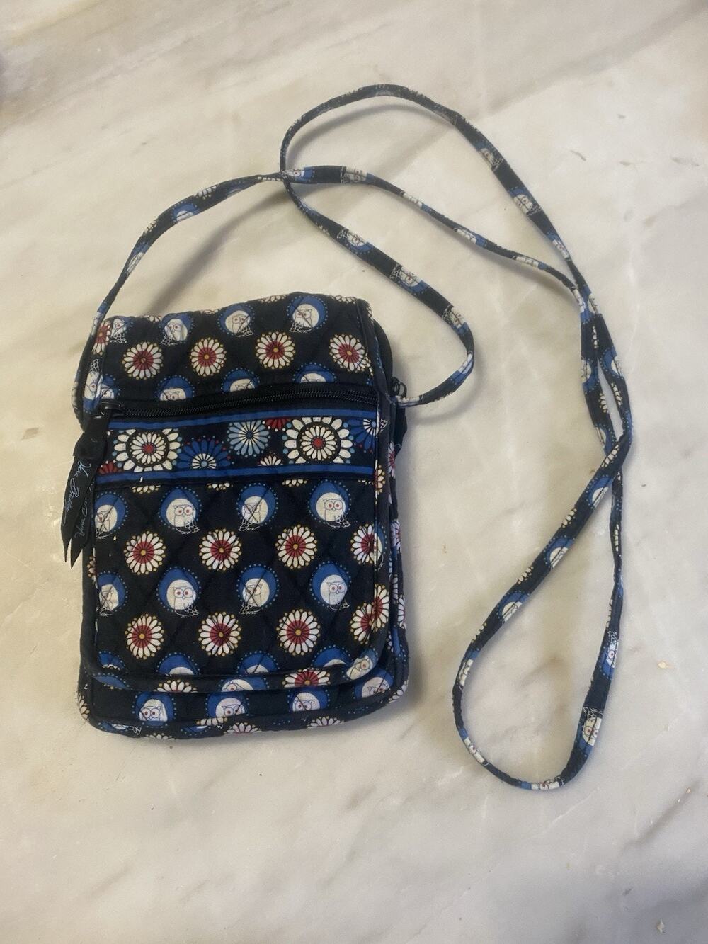 VERA BRADLEY Hipster Night Owl Pattern Clean Crossbody Quilted